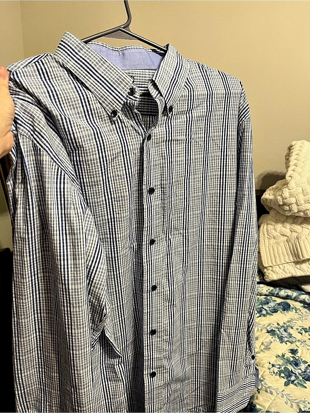 Report Collection Classic Fit Checkered Cotton Shirt Size XL Like New